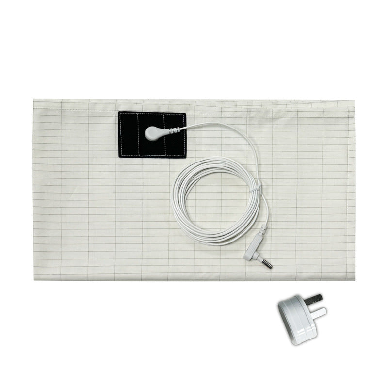 KTX-599507 Conductive Anti-Fatigue Bed Sheet in White - Silver Fiber Organic Cotton, Multiple Sizes Available