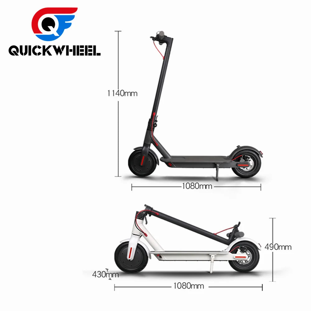 KTX-600851 36V Foldable Electric Scooter with Brushless Motor, Full Suspension, Digital Controls, Waterproof, Max Speed 25km/h, Range 10-30km