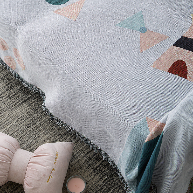 KTX-600979 Multifunctional Cotton-Blend Sofa Towel for Single, Two-Seater, and Three-Seater Sofas