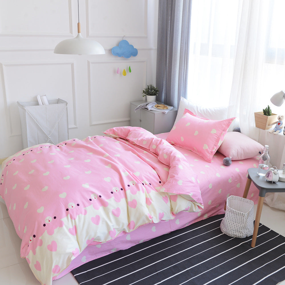 KTX-601811 Cartoon Animation Series Cotton Bedding Set - 3-Piece Twin Size