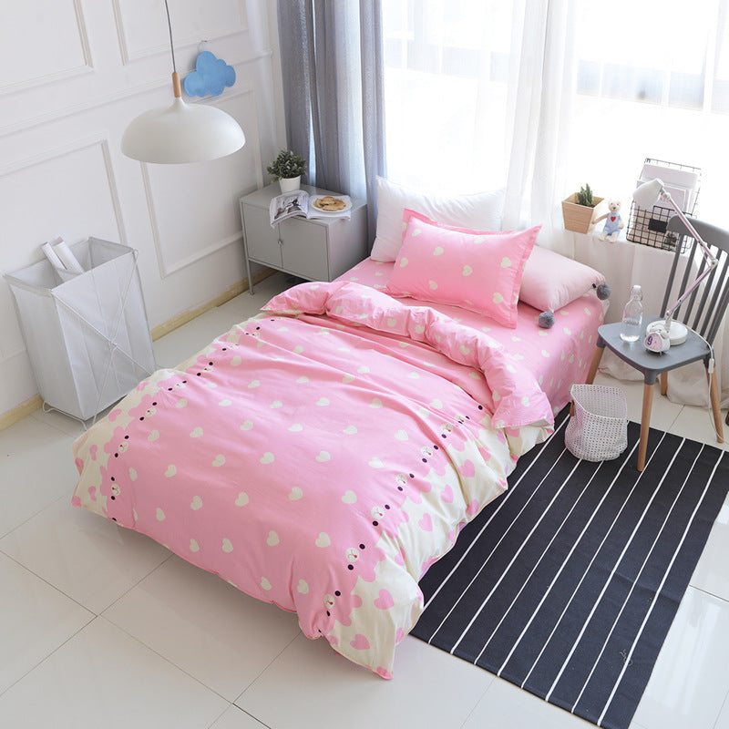 KTX-601811 Cartoon Animation Series Cotton Bedding Set - 3-Piece Twin Size