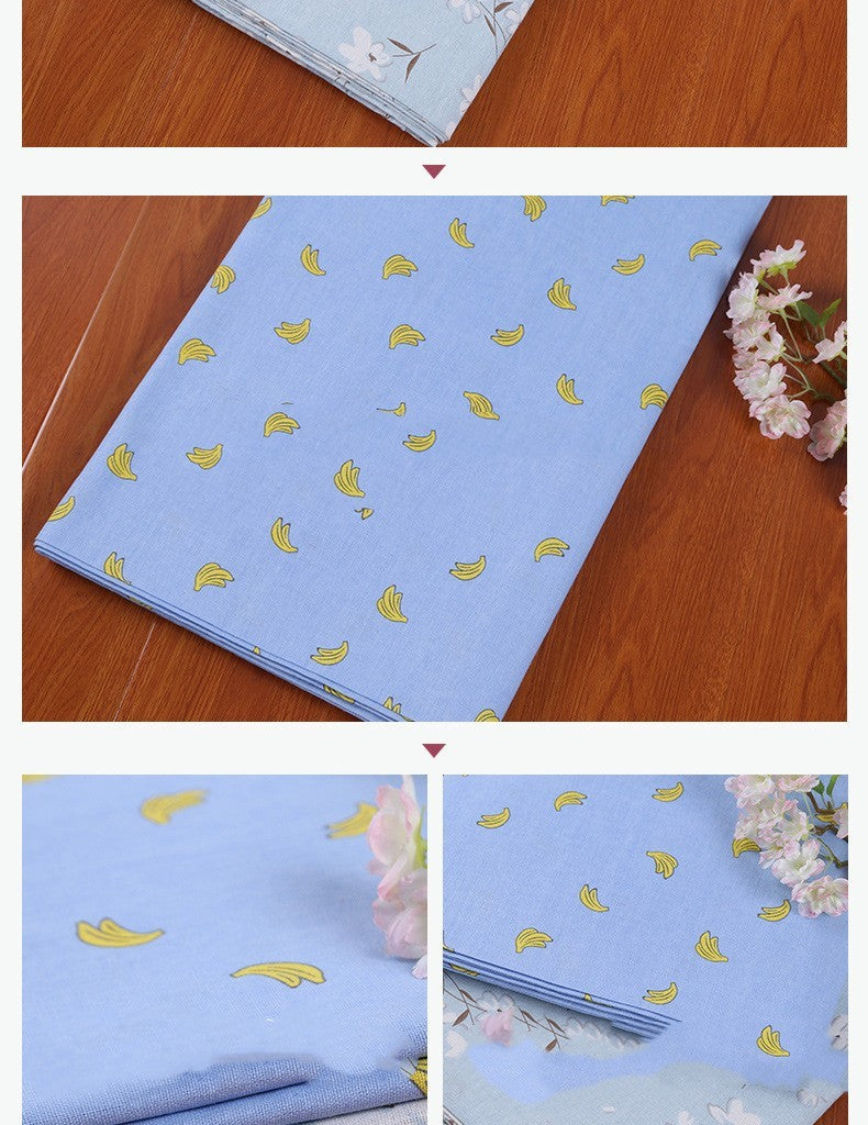 KTX-602963 Cotton Hemp Blend Fabric in Garden Style featuring Botanical Prints - Magnolia and Other Colors, 155cm Width