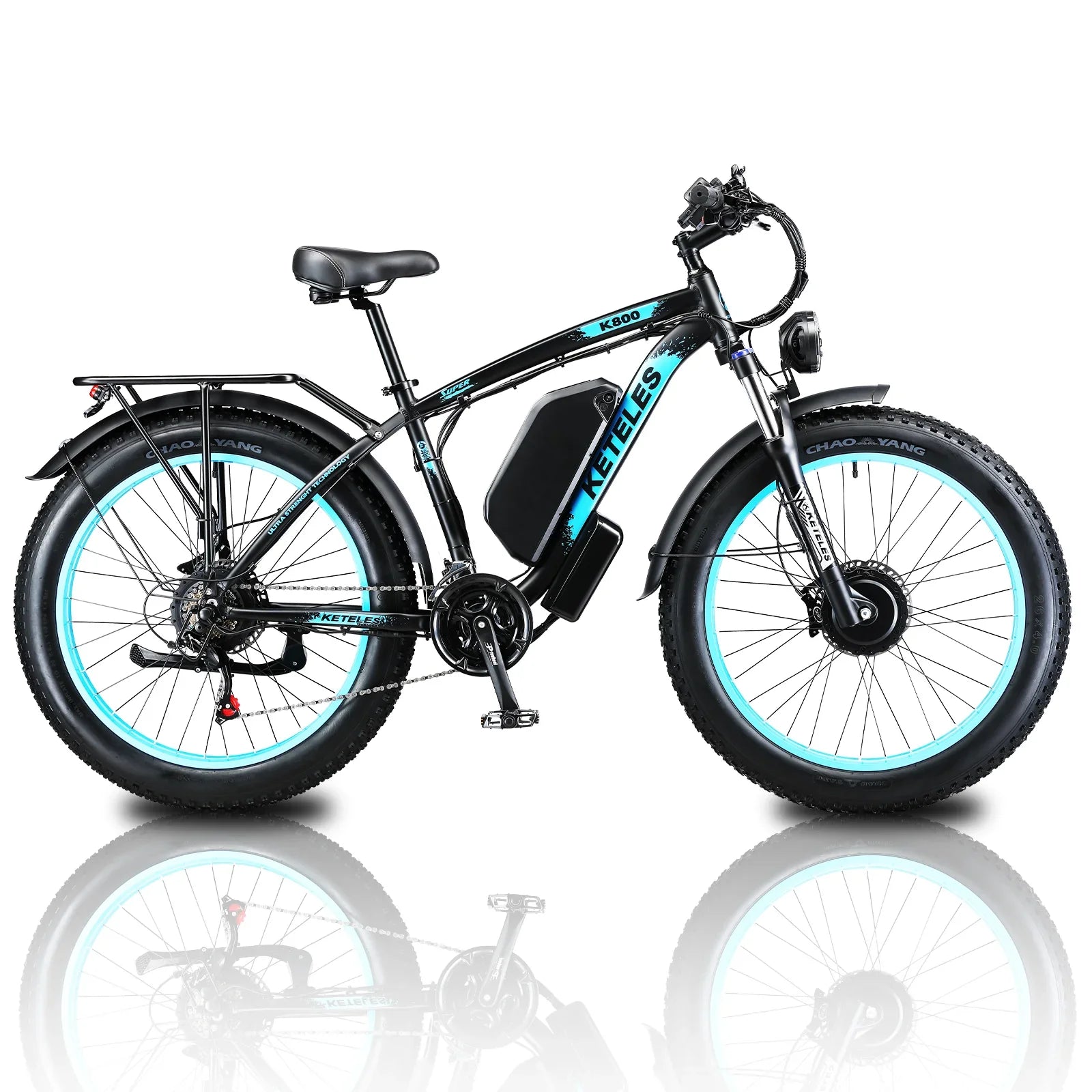 KTX-603603 Dual Motor Electric Mountain Bike 2000W 21-Speed Fat Tire 26'' Aluminum Alloy Frame