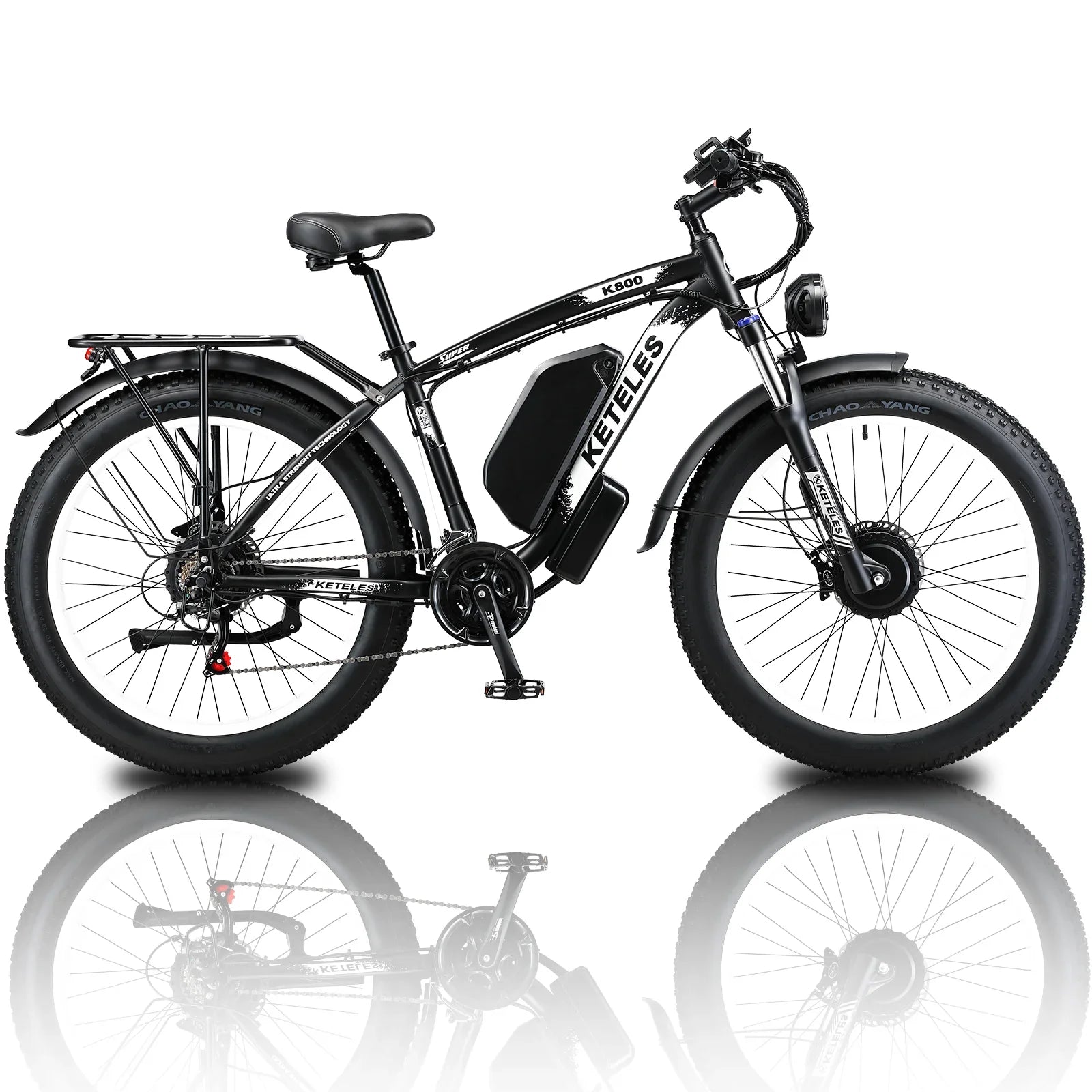 KTX-603603 Dual Motor Electric Mountain Bike 2000W 21-Speed Fat Tire 26'' Aluminum Alloy Frame