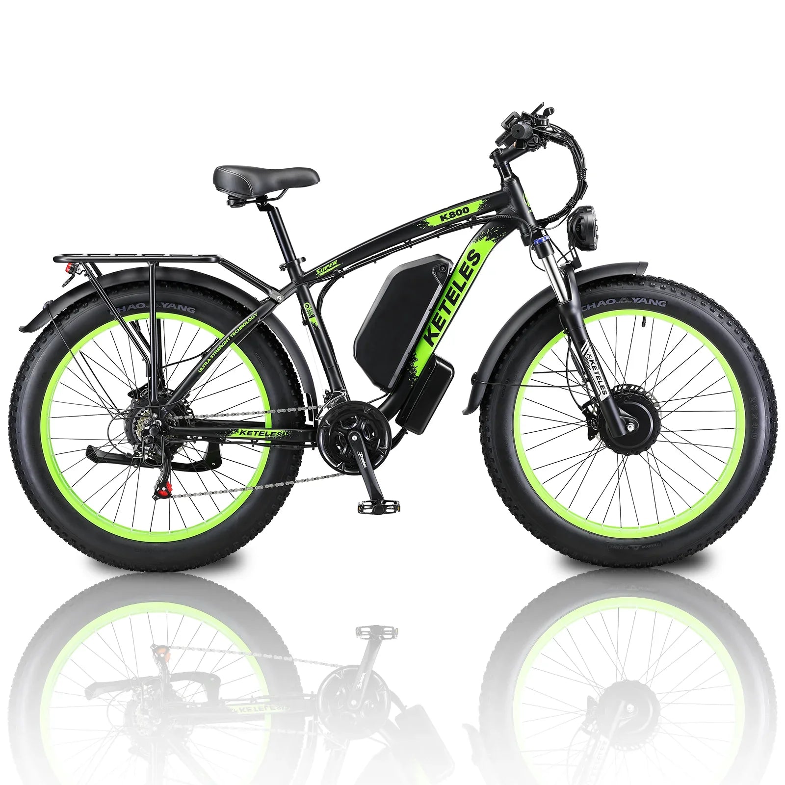 KTX-603603 Dual Motor Electric Mountain Bike 2000W 21-Speed Fat Tire 26'' Aluminum Alloy Frame