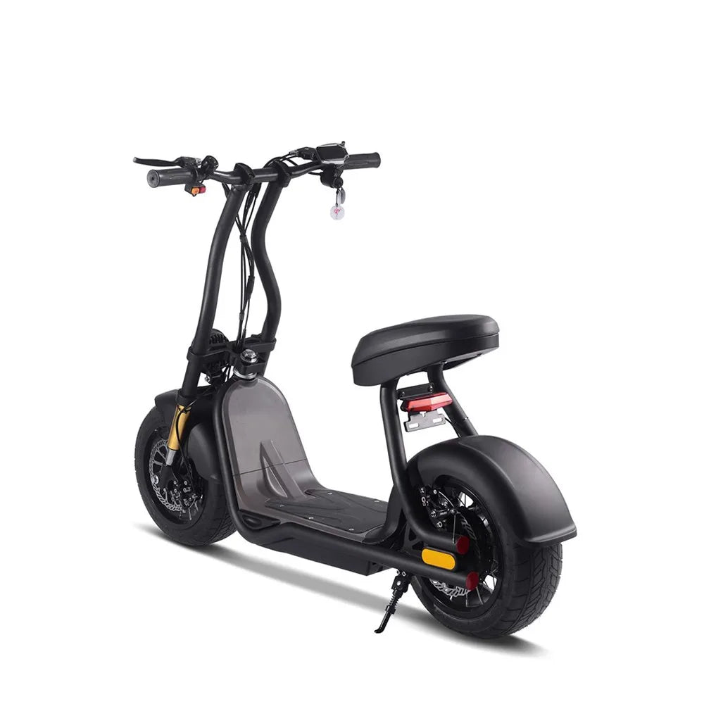 KTX-604627 Citycoco Electric Scooter with Lithium Battery, 1000W Motor, 40km/h Max Speed, 10-inch Tires, Black