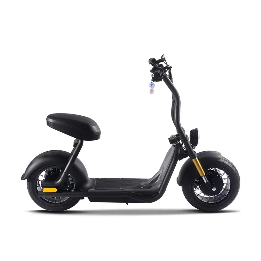 KTX-604627 Citycoco Electric Scooter with Lithium Battery, 1000W Motor, 40km/h Max Speed, 10-inch Tires, Black