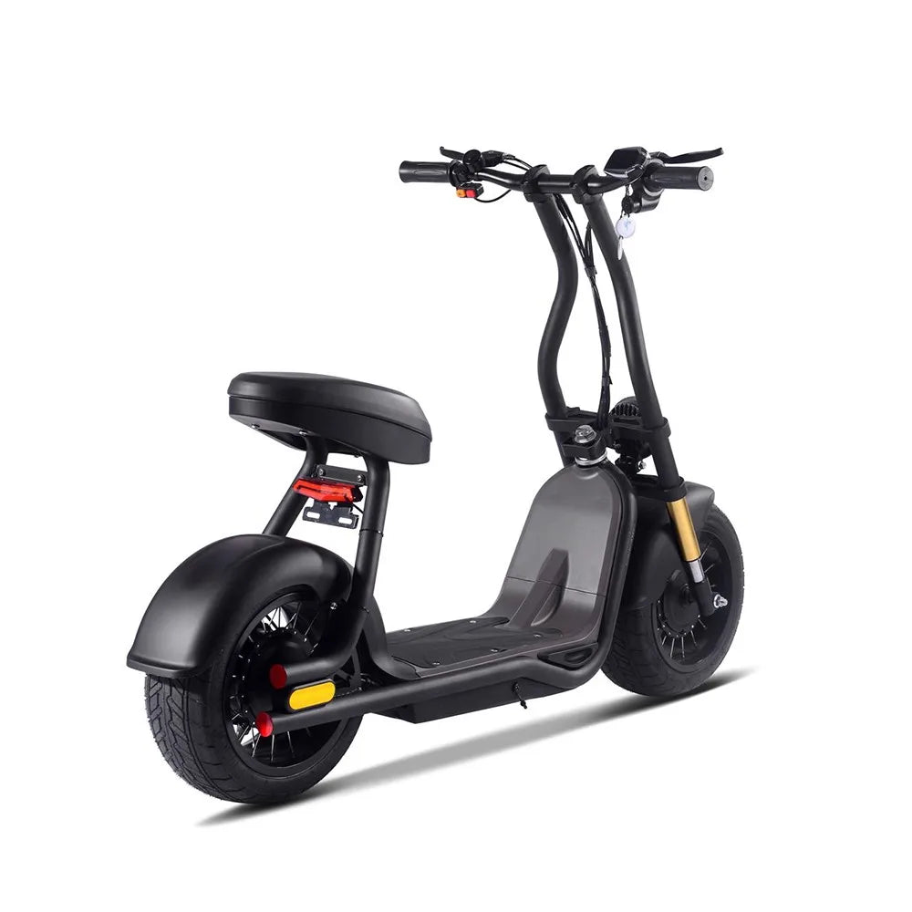 KTX-604627 Citycoco Electric Scooter with Lithium Battery, 1000W Motor, 40km/h Max Speed, 10-inch Tires, Black