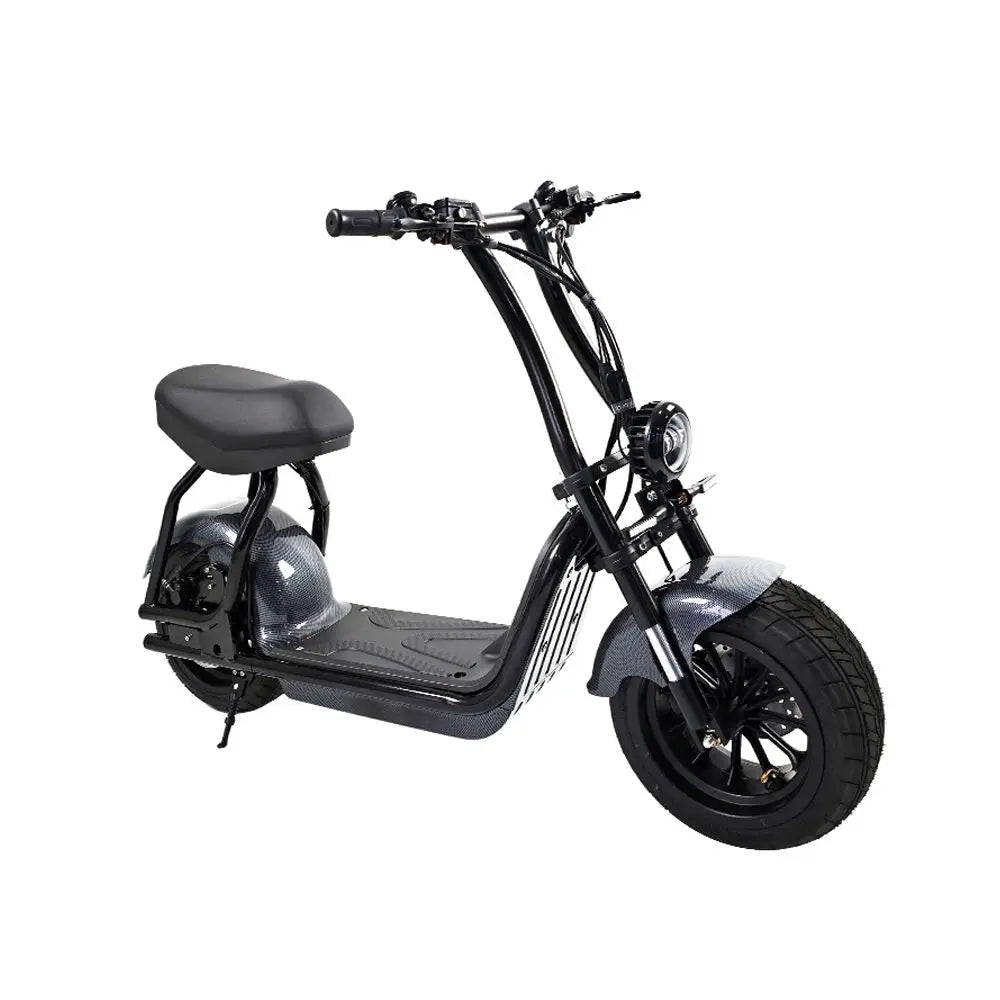 KTX-604627 Citycoco Electric Scooter with Lithium Battery, 1000W Motor, 40km/h Max Speed, 10-inch Tires, Black