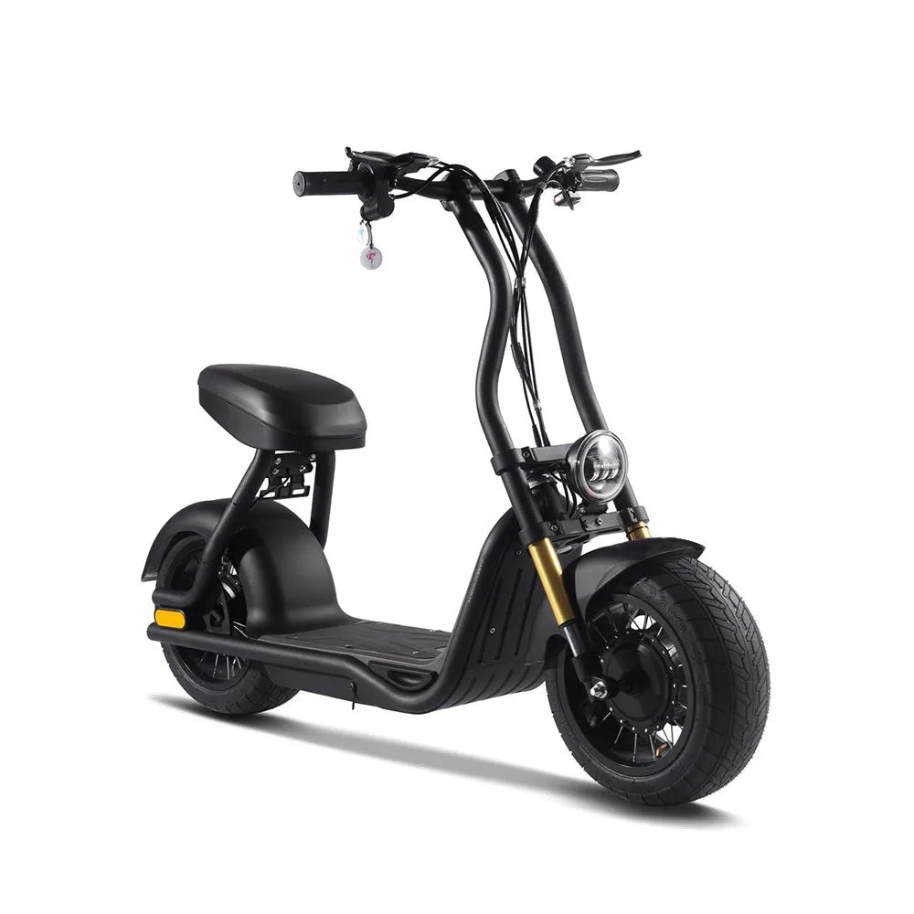 KTX-604627 Citycoco Electric Scooter with Lithium Battery, 1000W Motor, 40km/h Max Speed, 10-inch Tires, Black