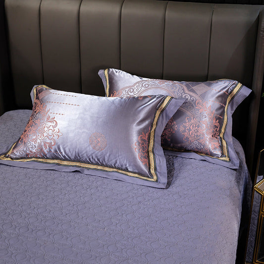 KTX-607571 Cotton Satin Jacquard Pillowcase Set - 2 Pieces, 48cm x 74cm