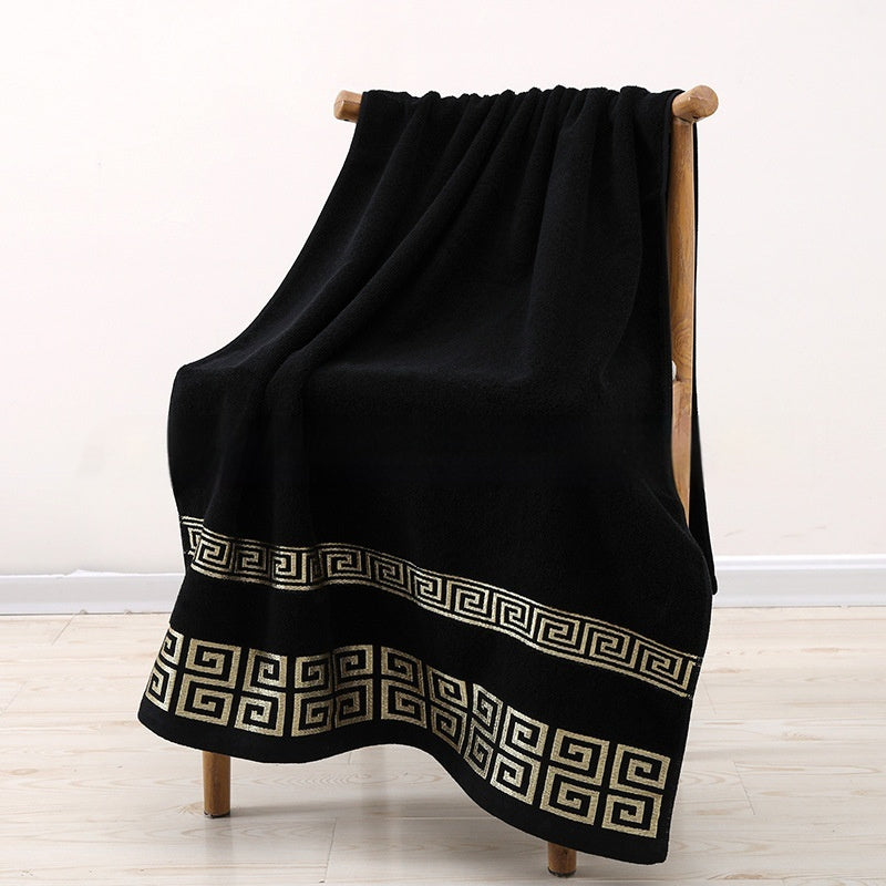 KTX-609299 Wide Satin Jacquard Cotton Bath and Beach Towel - Available in Multiple Colors