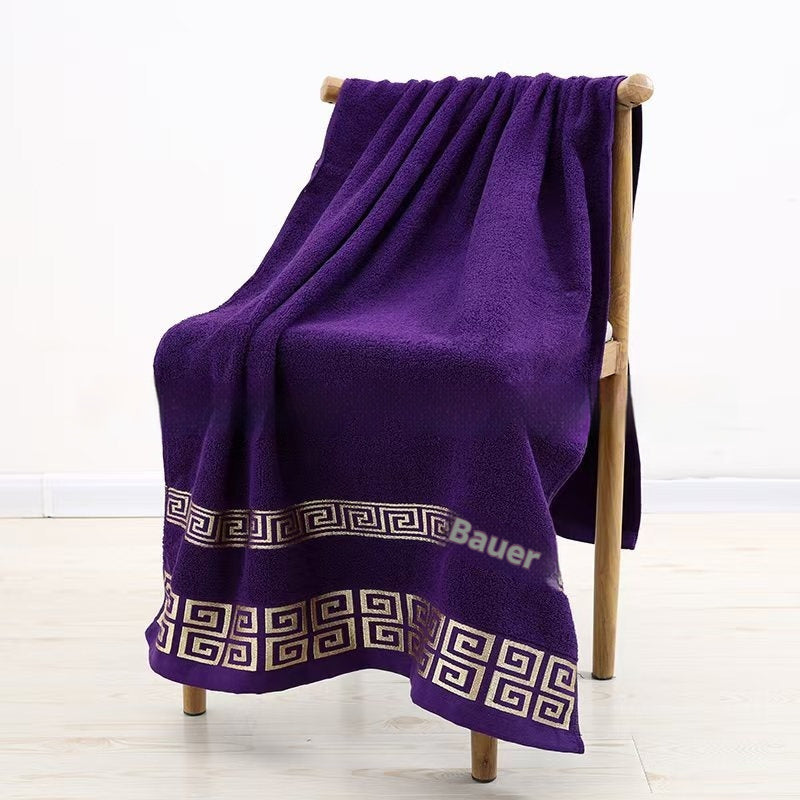 KTX-609299 Wide Satin Jacquard Cotton Bath and Beach Towel - Available in Multiple Colors