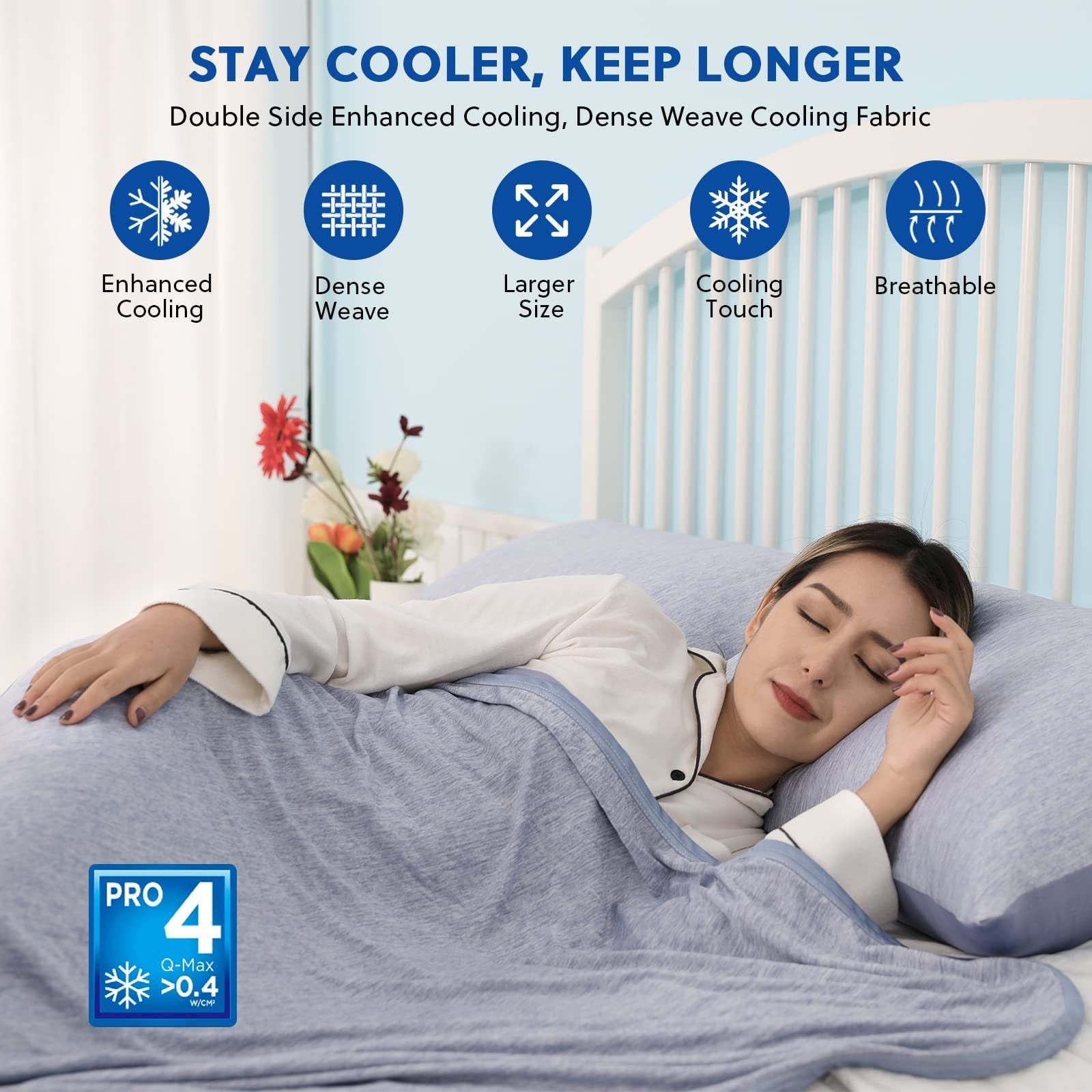 KTX-609363 Lightweight Breathable Cooling Blanket - Double-Sided Soft Polyester for Summer Comfort