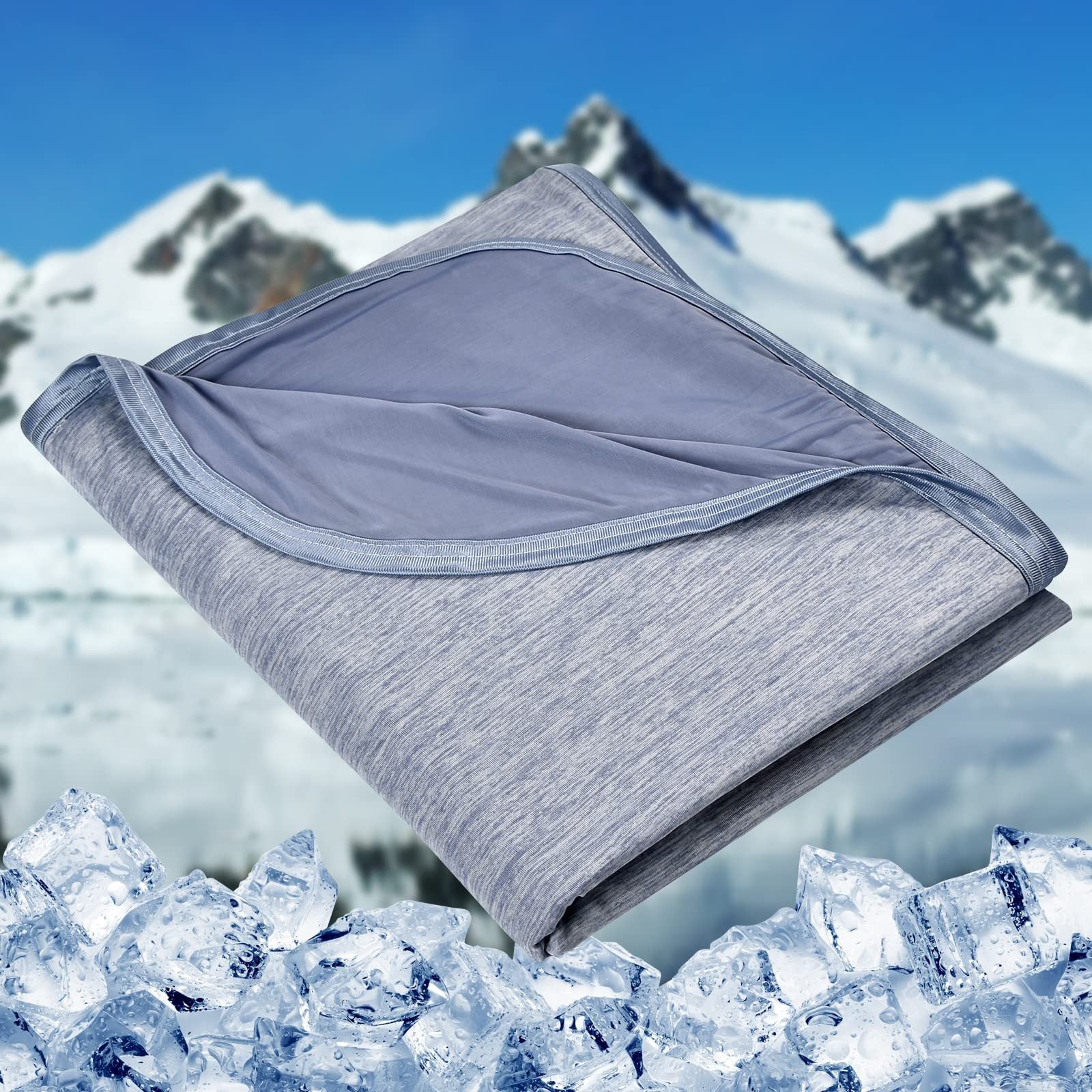 KTX-609363 Lightweight Breathable Cooling Blanket - Double-Sided Soft Polyester for Summer Comfort