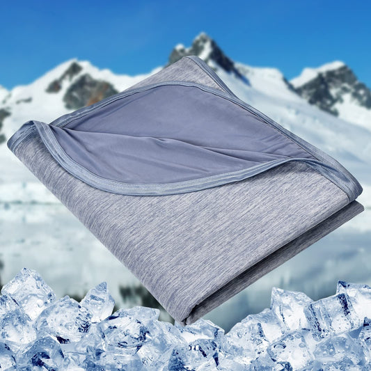 KTX-609363 Lightweight Breathable Cooling Blanket - Double-Sided Soft Polyester for Summer Comfort