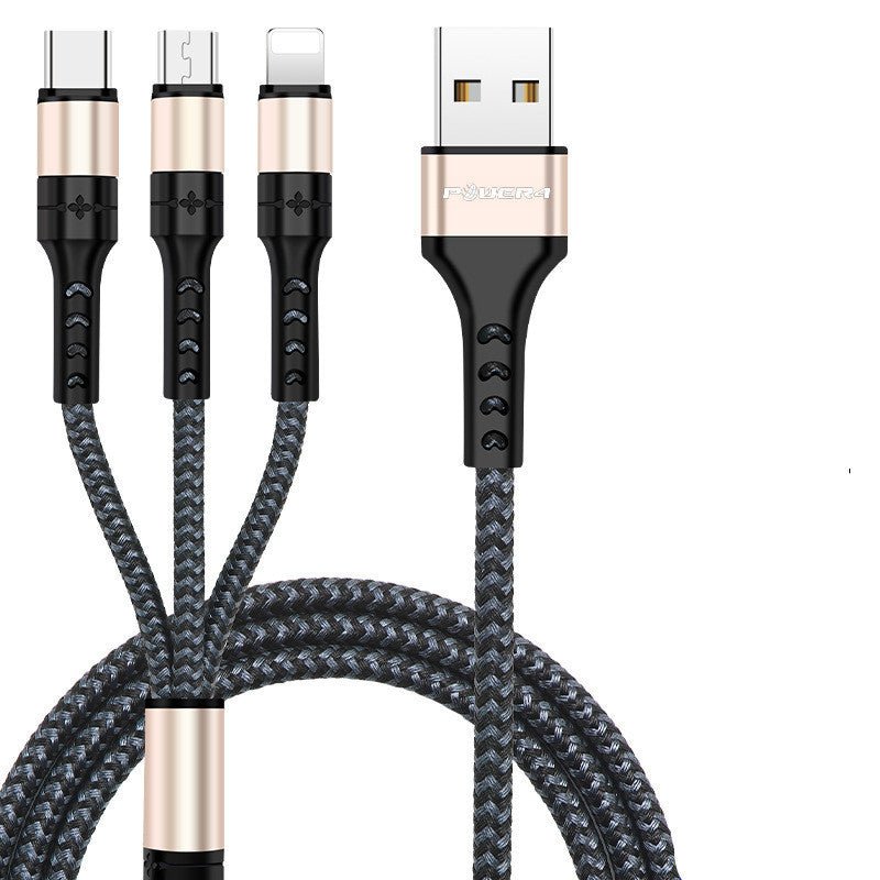 KTX-609939 3-in-1 Micro USB Data Cable, 1.2m Length with Single Connector for Multiple Devices