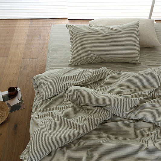 KTX-610195 Cotton Dormitory Bedding Set with Duvet Cover and Pillowcases in Various Floral Patterns