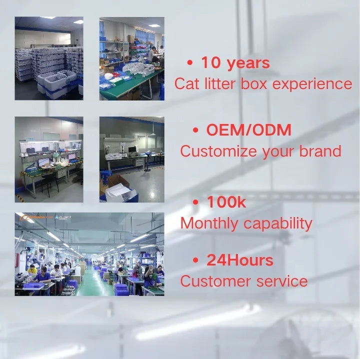 KTX-610323 Smart Eco-Friendly Large Capacity Round Cat Litter Box with 65L Space and Odor Control - Easy Clean with App Access