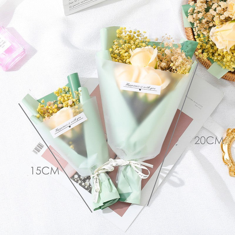 KTX-610963 Charming Simulation Rose Soap Flower Bouquet - Various Styles for Weddings, Birthdays, and Special Occasions