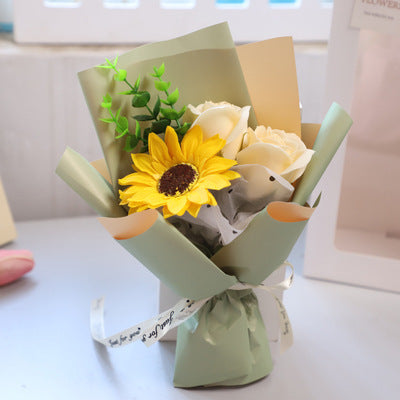 KTX-610963 Charming Simulation Rose Soap Flower Bouquet - Various Styles for Weddings, Birthdays, and Special Occasions