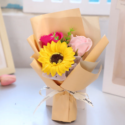 KTX-610963 Charming Simulation Rose Soap Flower Bouquet - Various Styles for Weddings, Birthdays, and Special Occasions