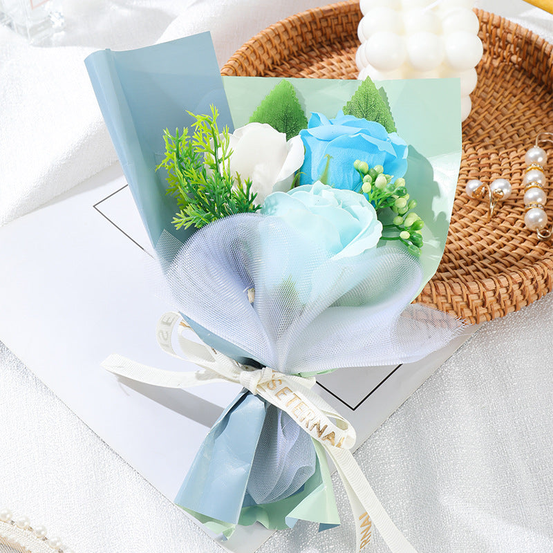 KTX-610963 Charming Simulation Rose Soap Flower Bouquet - Various Styles for Weddings, Birthdays, and Special Occasions