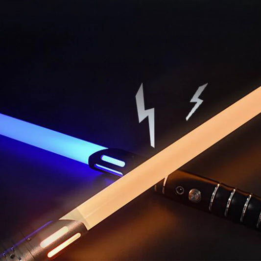 KTX-612435 RGB LED Light Up Sword for Kids - Metal Hilt Dueling Toy with Flashing Sound Effects - Perfect for Cosplay and Parties