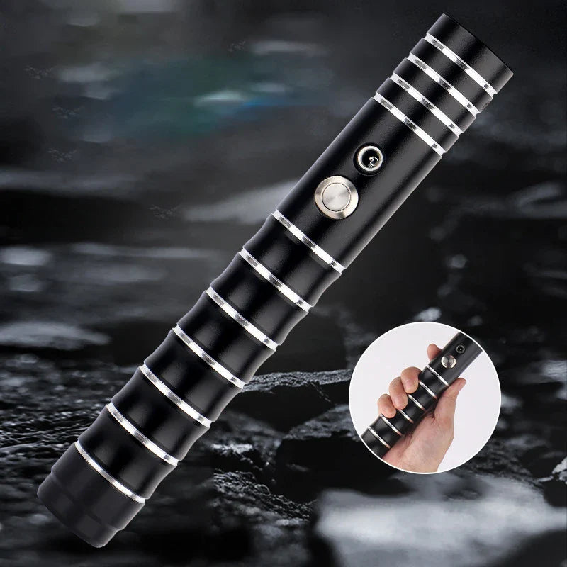 KTX-612435 RGB LED Light Up Sword for Kids - Metal Hilt Dueling Toy with Flashing Sound Effects - Perfect for Cosplay and Parties