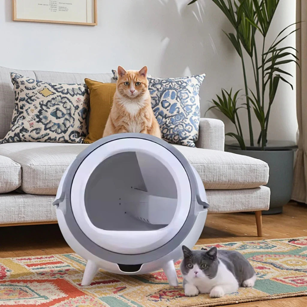 KTX-612627 Self-Cleaning Smart Cat Litter Box with Wifi & Touch Control, 20L Capacity, Easy Clean Design