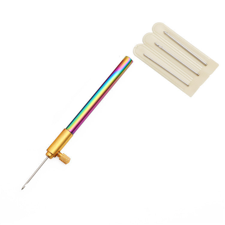 KTX-613011 Aluminum Handle Anti-French Embroidery Crochet Tool - 9cm, 15g