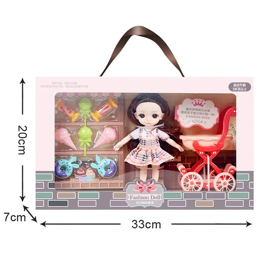 KTX-613011 Cute Baby Doll Playhouse Gift Set with Accessories for Kids