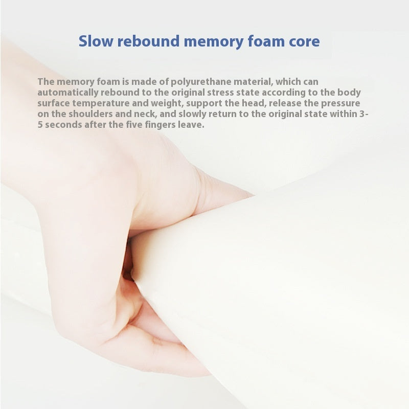 KTX-613011 Memory Foam U-Shape Travel Pillow for Kids and Adults - Soft Wool Light Blue or Pink