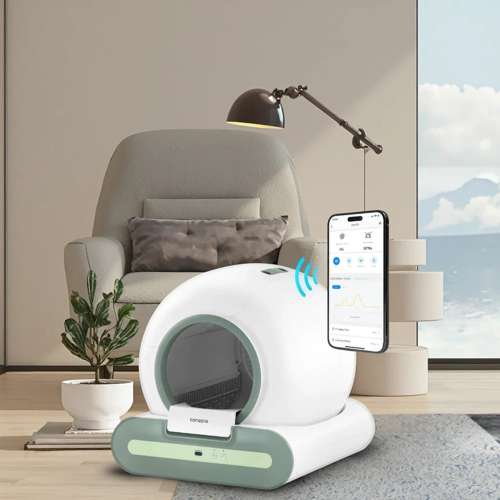 KTX-613779 Automatic Self-Cleaning 70L Plastic Cat Litter Box with Eco-Friendly Enclosure