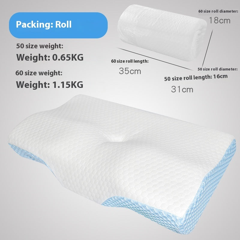 KTX-614163 Butterfly Shaped Memory Foam Pillow for Cervical Support with Rebound Technology