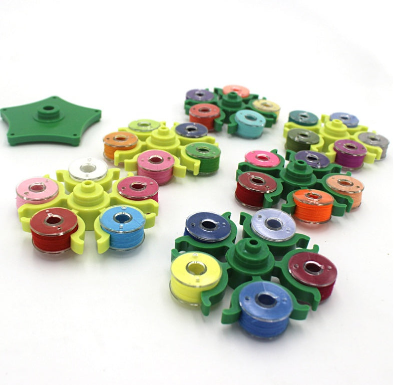 KTX-614163 Rotary Bobbin Box with Clip - Compact 9x7cm Storage Solution