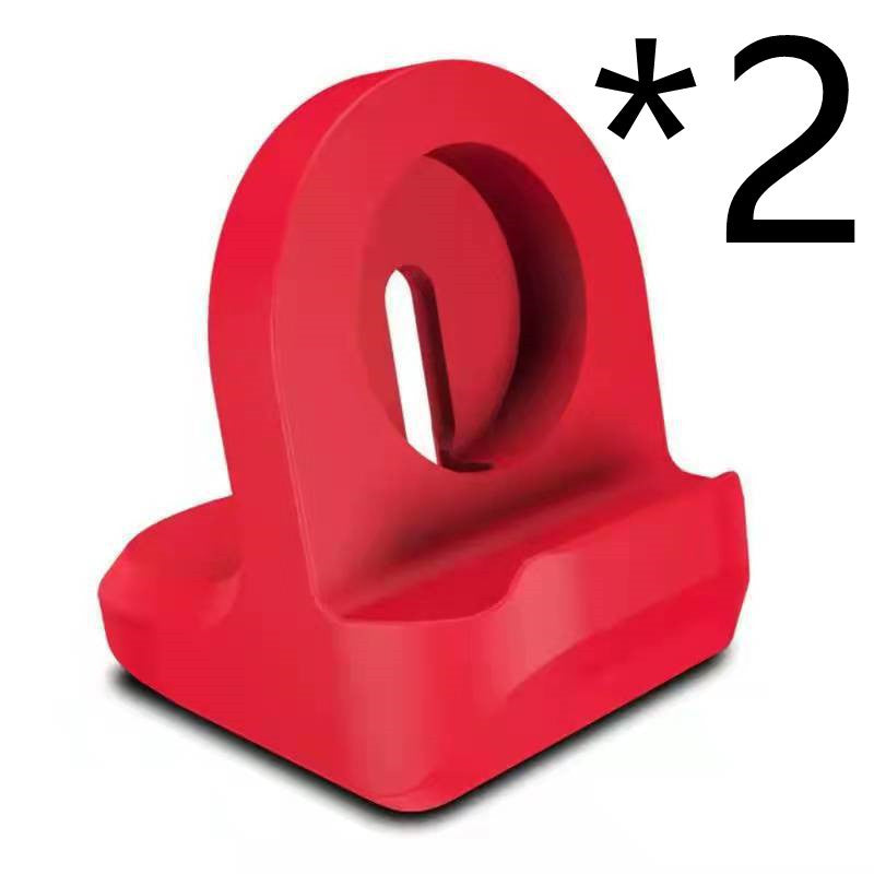 KTX-614547 Silicone Charging Stand for Apple Devices - Compact Desktop Base in Red, Dark Blue, Pink