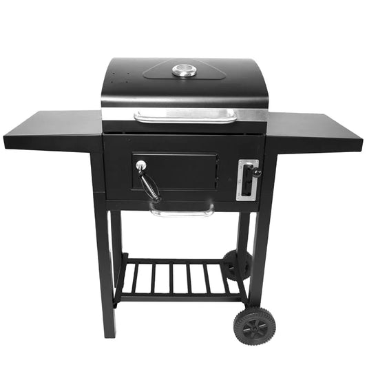 KTX-614995 Portable 3-in-1 Charcoal BBQ Grill with Double Deck Smoker for Outdoor Cooking and Camping