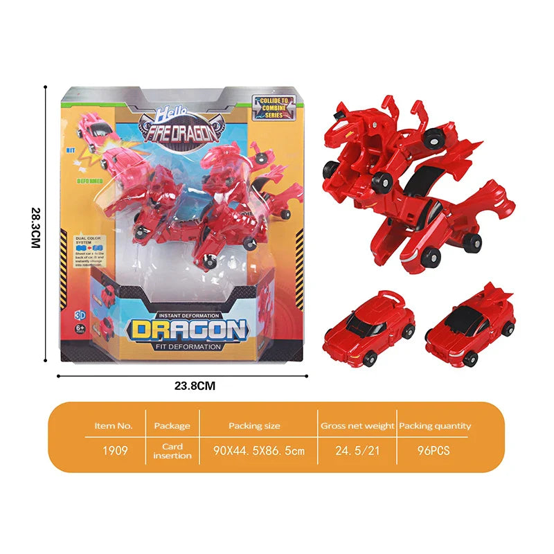 KTX-615891 Transforming Unicorn Car Toy for Kids - Fun Deformation Action Figure, Ages 3+