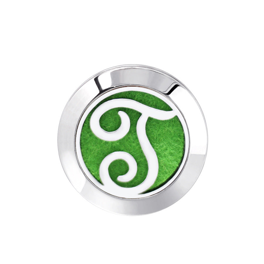 KTX-616467 Hollow Design Stainless Steel Cufflinks for Aromatherapy with Essential Oil Chamber