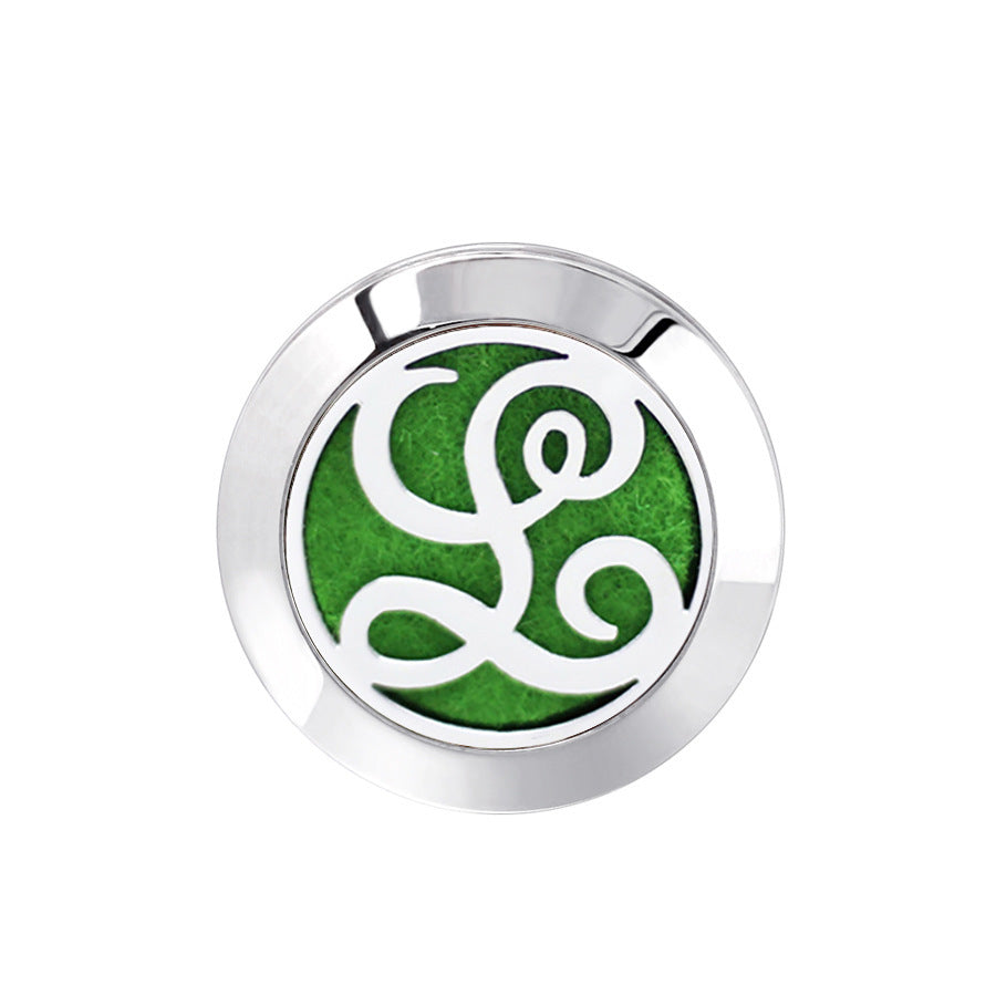 KTX-616467 Hollow Design Stainless Steel Cufflinks for Aromatherapy with Essential Oil Chamber