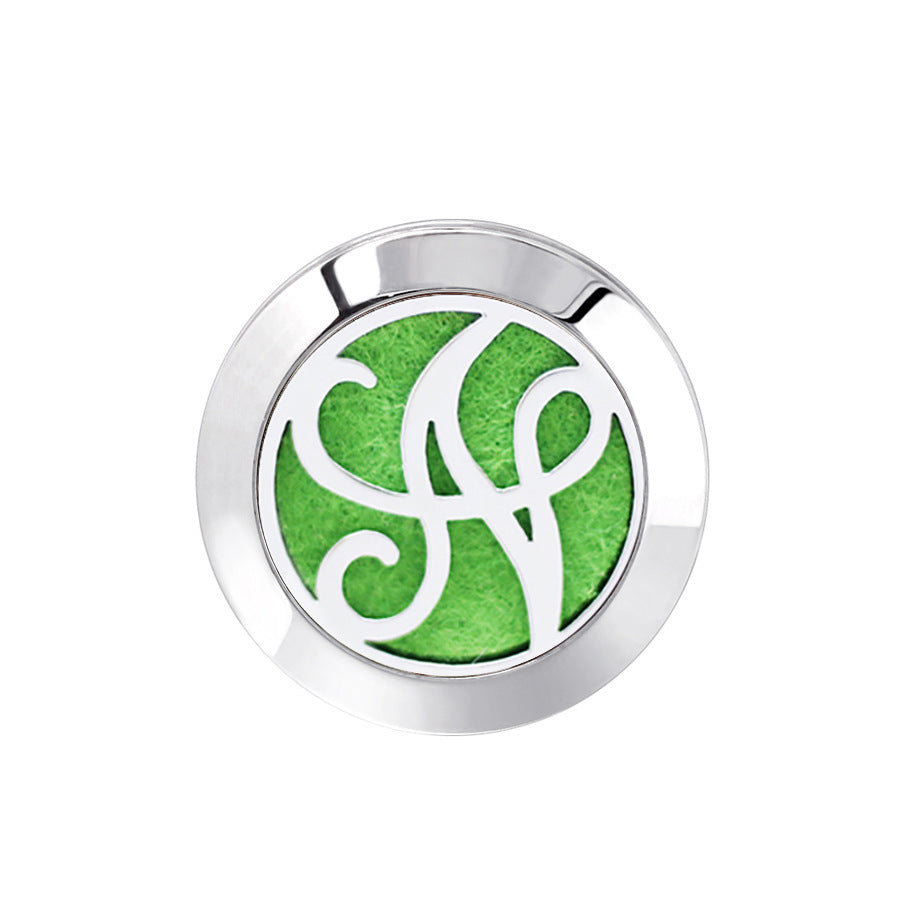 KTX-616467 Hollow Design Stainless Steel Cufflinks for Aromatherapy with Essential Oil Chamber