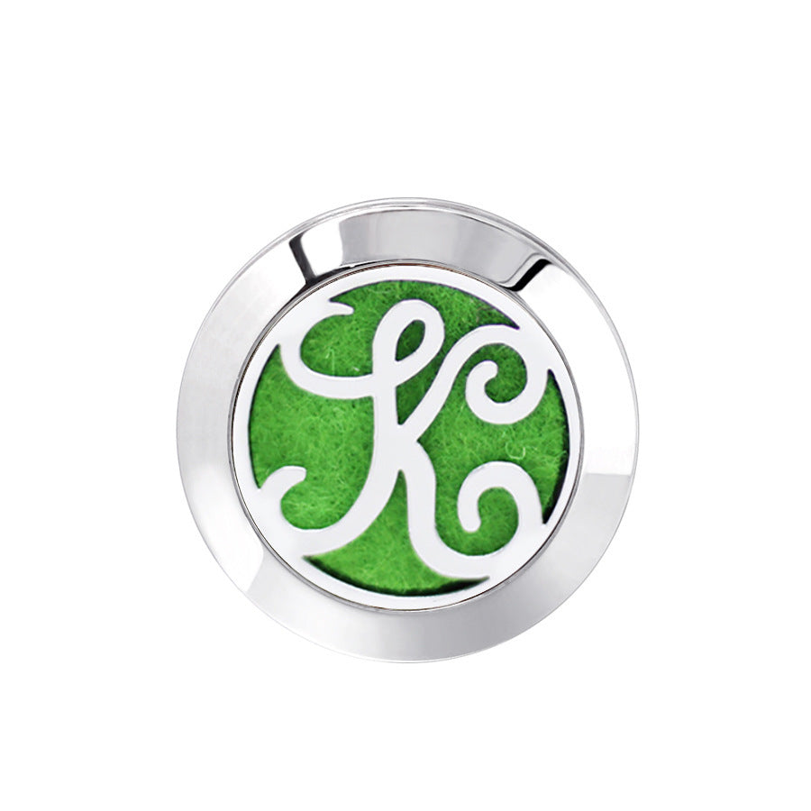 KTX-616467 Hollow Design Stainless Steel Cufflinks for Aromatherapy with Essential Oil Chamber