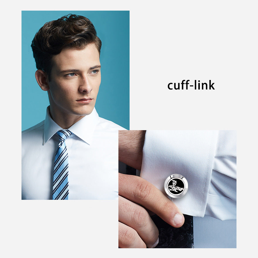 KTX-616467 Hollow Design Stainless Steel Cufflinks for Aromatherapy with Essential Oil Chamber