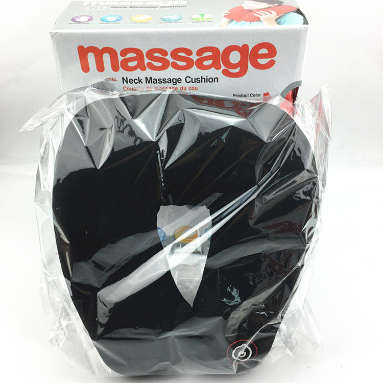 KTX-616467 U-Shaped Neck Massage Pillow with 6 Massage Patterns and Music Function - Available in Red, Blue, and Black