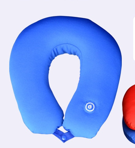 KTX-616467 U-Shaped Neck Massage Pillow with 6 Massage Patterns and Music Function - Available in Red, Blue, and Black