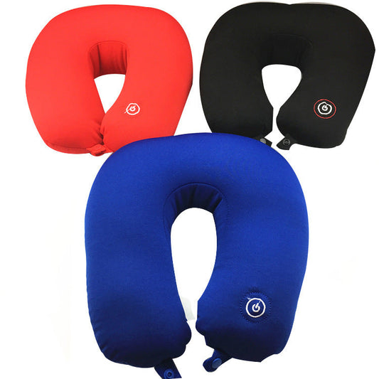 KTX-616467 U-Shaped Neck Massage Pillow with 6 Massage Patterns and Music Function - Available in Red, Blue, and Black