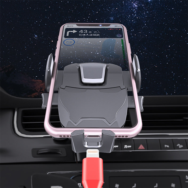 KTX-616851 3-in-1 Suction Cup Air Outlet Phone Holder for Car and Home Use - Fits 60MM-90MM Screens