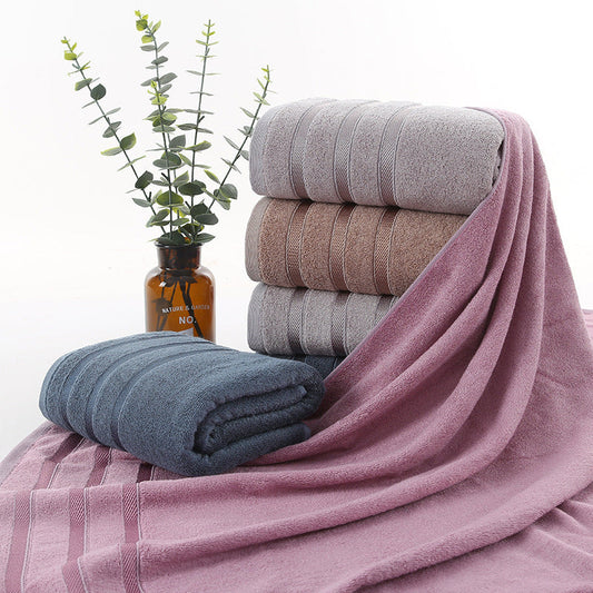 KTX-617363 Bamboo Fiber Bath Towel – Super Absorbent, Soft, Available in Blue, Purple, Gray, and Brown (70x140 cm)