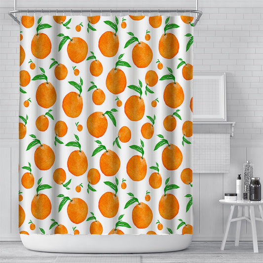 KTX-617491 Customizable Plant Waterproof Mildew-Proof Bathroom Shower Curtain with Hooks, 180cm x 180cm